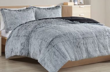 Full Size Malea Shaggy Faux-Fur 3-Pc. Comforter Set Just $62 (Reg. $155)!